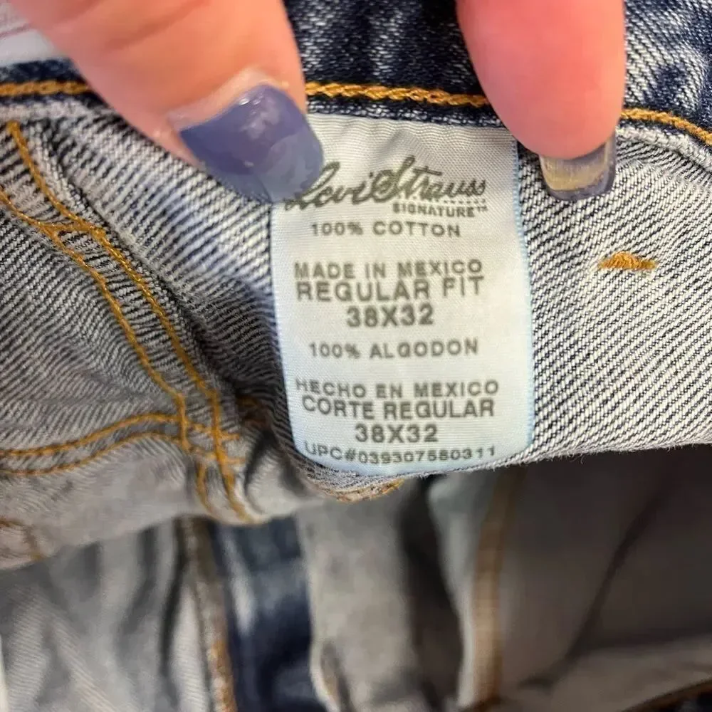 Levi’s Strauss Regular Fit Straight Leg Jeans sz 38 x 32